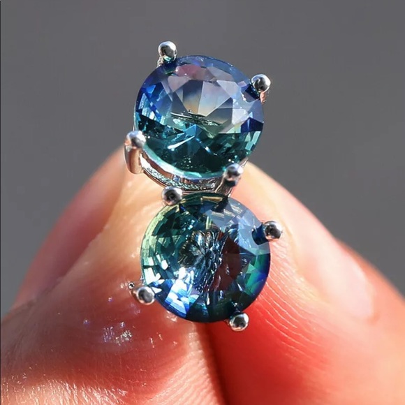 Jewelry - New 2.16 Cts AQUAMARINE EARRINGS 14K WHITE GOLD